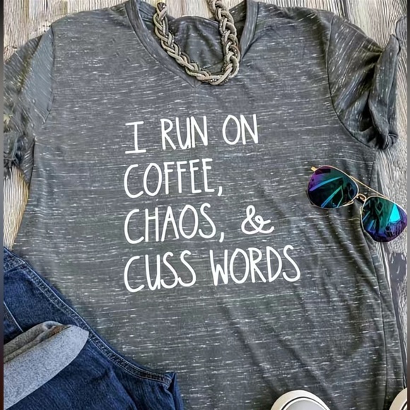 Tops - NIB Grey Funny Loose Fit Tee
